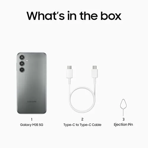 Samsung Galaxy M35 5G (Thunder Grey,6GB RAM,128GB Storage)| Corning Gorilla Glass Victus+| AnTuTu Score 595K+ | Vapour Cooling Chamber | 6000mAh Battery | 120Hz Super AMOLED Display| without Charger - Image 6