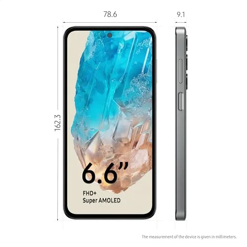Samsung Galaxy M35 5G (Thunder Grey,6GB RAM,128GB Storage)| Corning Gorilla Glass Victus+| AnTuTu Score 595K+ | Vapour Cooling Chamber | 6000mAh Battery | 120Hz Super AMOLED Display| without Charger - Image 7