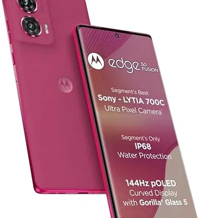 Motorola Edge 50 Fusion 5G (Hot Pink, 12GB RAM, 256GB Storage)