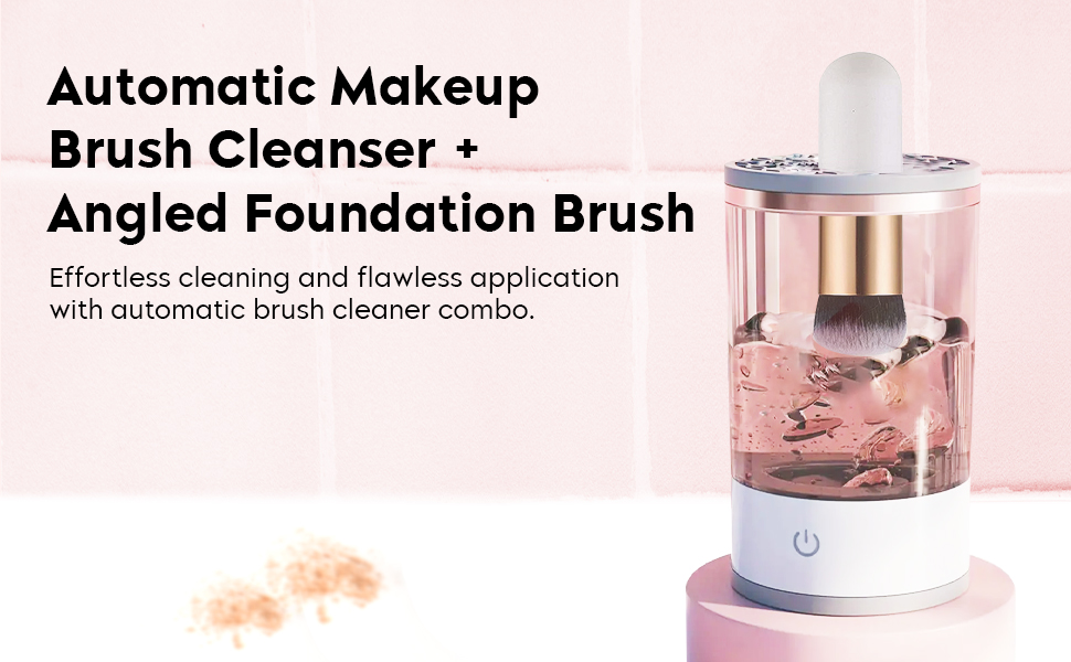 Automatic Makeup Brush Cleaner + Foundation Brush