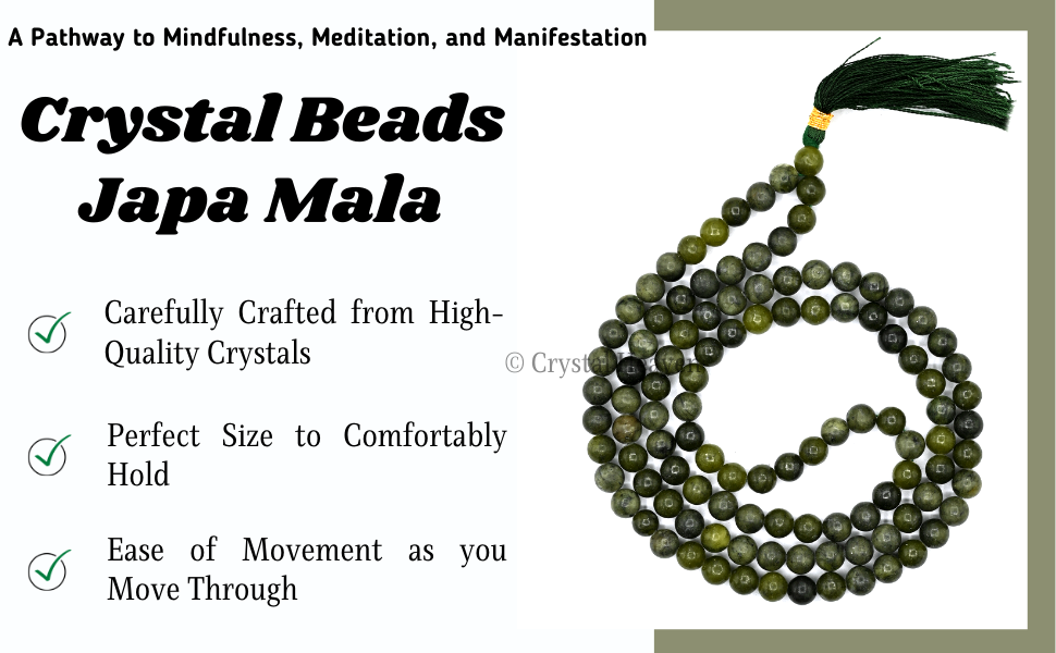 Japa Mala 108 beads Hand Knotted Mala Prayer Bead Necklace