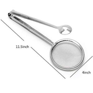 Multi functional Oil Filter Strainer Mesh Oil Filter Spoon Mesh Strainer With Clip Tongs 