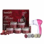 NutriGlow Instant Glow Beauty Wine Facial kit with Goodness Of Red Grape Extracts, All Type of Skin Solution for men & women 260 gm With Free 5 in 1 Face Massager for Facial