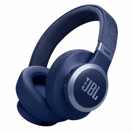 JBL Live 770NC True Adaptive Noise Cancellation Headphones, Wireless Over Ear, Spatial Sound, 65Hrs Playtime, Speed Charge, Multipoint Connect and Personi-Fi 2.0, BT 5.3, Google Fast Pair, Alexa, Blue