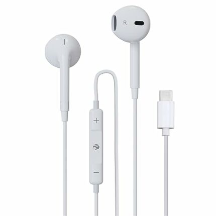 ZEBRONICS Buds 30C Type- C in Ear Earphone with in-line MIC, Rich 14.2mm Driver, Volume Control, 1.2m Cable, Call Function (White)