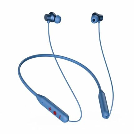 pTron Tangent Eon in-Ear Bluetooth 5.3 Wireless Headphones, 45H Playtime, HD Mic & TruTalk AI-ENC Calls, Movie/Music Modes, Dual Device Pairing & Type-C Fast Charging & IPX5 (Blue)