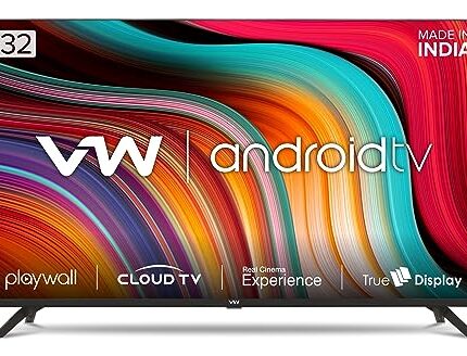 VW 80 cm (32 inches) Playwall Frameless Series HD Ready Android Smart LED TV VW3251 (Black)