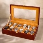 Watch Box Organizer - Watch Case Box for Men - Watch Organizer Storage Tray for Women - Wrist Watch Collection Holder 12 Slots - Sleek And Durable Display Case for All Watch Enthusiasts, Brown