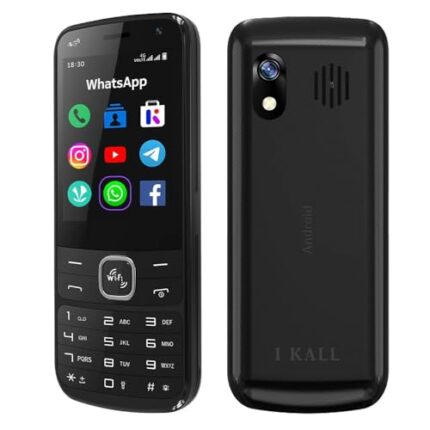 IKALL K333 4G Touch & Type Android Keypad Mobile | WiFi & 4G Sim Support | 2.8 Inch HD+ Display, 2GB Ram 16GB Storage | 11 Pre-Installed Including Whatsapp, Facebook, YouTube and Instagram (Black)