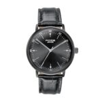 Sonata Poze Quartz Analog Black Dial Leather Strap Watch for Men-SP70036NL01W