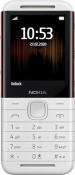 Nokia 5310 Dual SIM Keypad Phone with MP3 Player, Wireless FM Radio and Rear Camera with Flash | White/Red