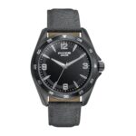 Sonata Poze Quartz Analog Black Dial Leather Strap Watch for Men-SP70037NL01W