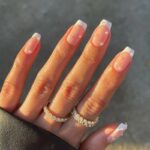 Gush Beauty Nailed It | Reusable Luxury Press On Nails With Application Kit | (French Gems - Medium Square)