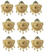 Arnavira® Gold Plated Antique Hair Jewelery Choti Jadai Billai,Hair Brooch With Hook Temple Jadai Wedding Bridal Jewellery