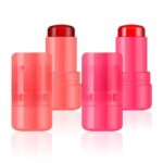 2 Colors Milk Jelly Blush Stick,Jelly Tint Blush Lip and Cheek Makeup Stick,Long Lasting Moisturizing Sheer Lip & Cheek Jelly Blushes Buildable Watercolor Finish(POPPET & DOU DOU)