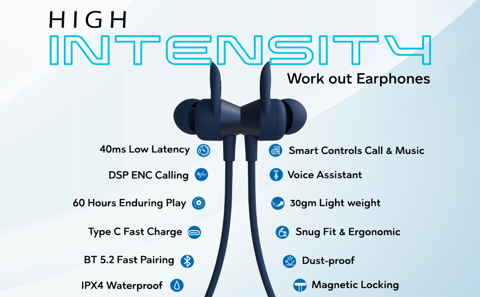 pTron Tangent Sports Bluetooth Headphones