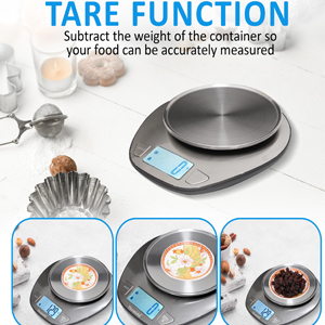 Themisto TH-WS20 Digital Kitchen Weighing Scale Stainless Steel (5Kg)