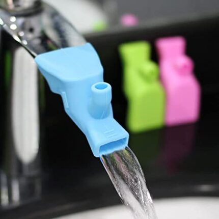 2PCS Faucet Tap Extension Tap Extender Sink Tap Extension for Kitchen Silicone Faucet Extender Faucet Accessories Multicolor