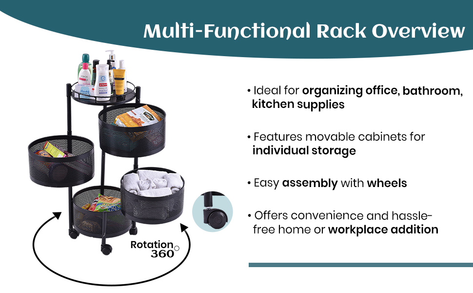 Adjustable Metal Storage Rack, Kitchen Rack