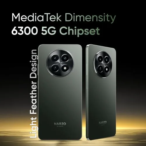 realme NARZO N65 5G (Deep Green 4GB RAM, 128GB Storage) India's 1st D6300 5G Chipset | Ultra Slim 190g Design | 120Hz Eye Comfort Display | 50MP AI Camera| Charger in The Box - Image 4
