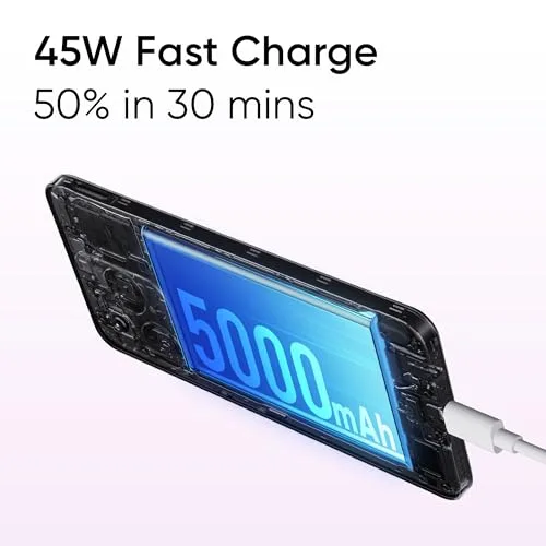 realme NARZO N63 (Twilight Purple,4GB RAM+64GB Storage) 45W Fast Charge | 5000mAh Durable Battery | 7.74mm Ultra Slim | 50MP AI Camera | AI Boost - Image 3