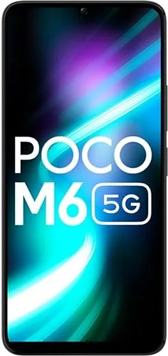 POCO M6 5G (Galactic Black, 4GB RAM, 128GB Storage) | MediaTek Dimensity 6100+ 5G Processor | 5000 mAh Battery + 18W Fast Charging | 50 MP AI Dual-Camera System & Side Fingerprint Sensor - Image 3