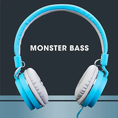 Zebronics Zeb-Storm Wired On Ear Headphone with 3.5mm Jack, Built in Microphone for Calling, 1.5 Meter Cable, Soft Ear Cushion, Adjustable Headband, Foldable Ear Cups and Lightweight Design (Blue) - Image 3