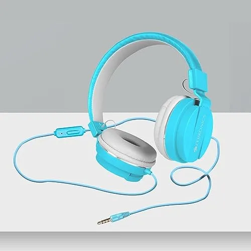 Zebronics Zeb-Storm Wired On Ear Headphone with 3.5mm Jack, Built in Microphone for Calling, 1.5 Meter Cable, Soft Ear Cushion, Adjustable Headband, Foldable Ear Cups and Lightweight Design (Blue) - Image 2