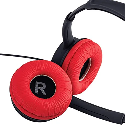 iBall Star Wired Over The Ear Headphone without Mic (Black and Red) - Image 2