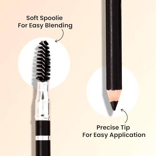 Swiss Beauty Eyebrow Definer Pencil With Spoolie | Smudge Proof, Waterproof And Pigmented Eyebrow Pencil |Shade - Deep Brown, 1.5Gm | - Image 5