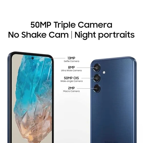 Samsung Galaxy M35 5G (Moonlight Blue,6GB RAM,128GB Storage)| Corning Gorilla Glass Victus+| AnTuTu Score 595K+ | Vapour Cooling Chamber | 6000mAh Battery | 120Hz Super AMOLED Display| Without Charger - Image 5