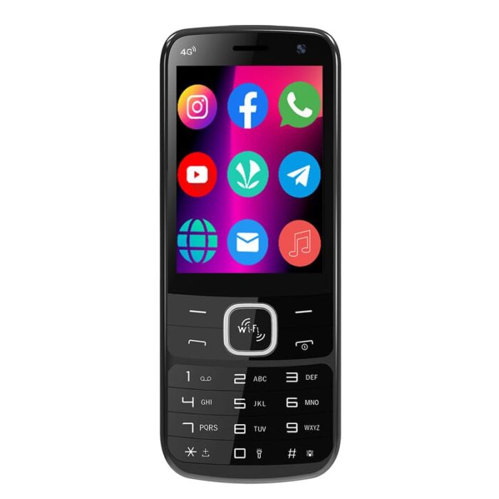 IKALL K333 4G Touch & Type Android Keypad Mobile | WiFi & 4G Sim Support | 2.8 Inch HD+ Display, 2GB Ram 16GB Storage | 11 Pre-Installed including WhatsApp, Facebook, YouTube and Instagram-Raven Black - Image 2