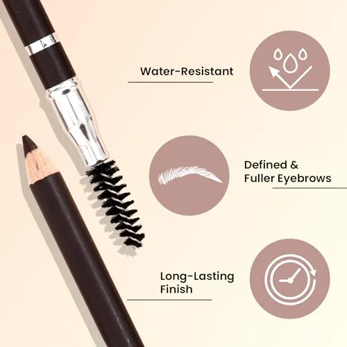 Swiss Beauty Eyebrow Definer Pencil With Spoolie | Smudge Proof, Waterproof And Pigmented Eyebrow Pencil |Shade - Deep Brown, 1.5Gm | - Image 3