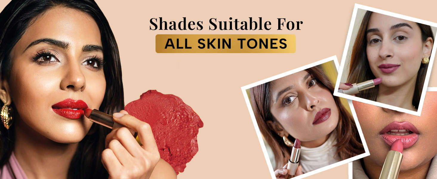 Matte LipSticks Suitable for all Skin Tones