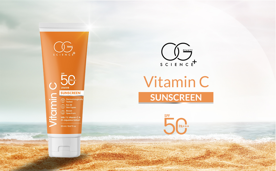 OG BEAUTY SCIENCE SPF 50 PA+++ Sunscreen with Vitamin C & Liquorice Extract