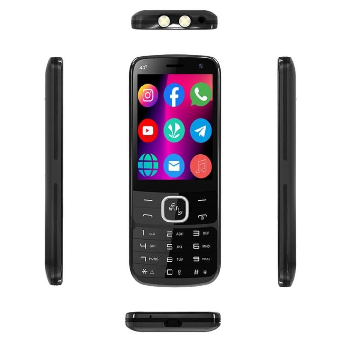 IKALL K333 4G Touch & Type Android Keypad Mobile | WiFi & 4G Sim Support | 2.8 Inch HD+ Display, 2GB Ram 16GB Storage | 11 Pre-Installed including WhatsApp, Facebook, YouTube and Instagram-Raven Black - Image 4