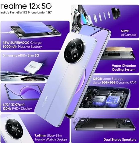 realme 12X 5G (Twilight Purple, 6GB RAM, 128GB Storage) - Image 5