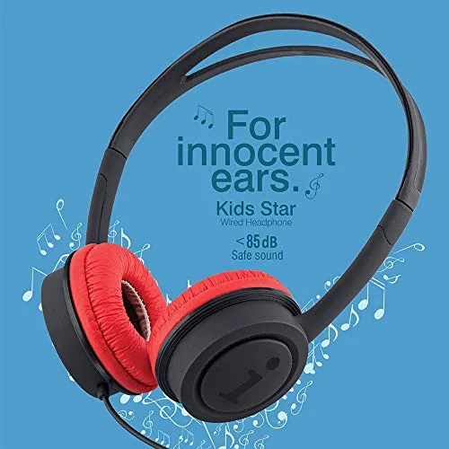 iBall Star Wired Over The Ear Headphone without Mic (Black and Red) - Image 6