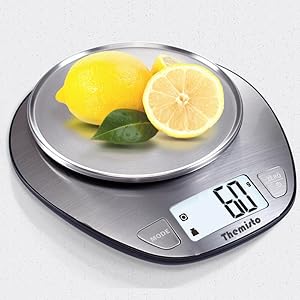 Themisto TH-WS20 Digital Kitchen Weighing Scale Stainless Steel (5Kg)