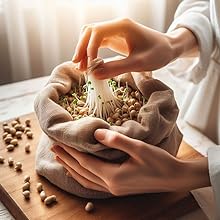 sprouts making with Muslin Cloth 