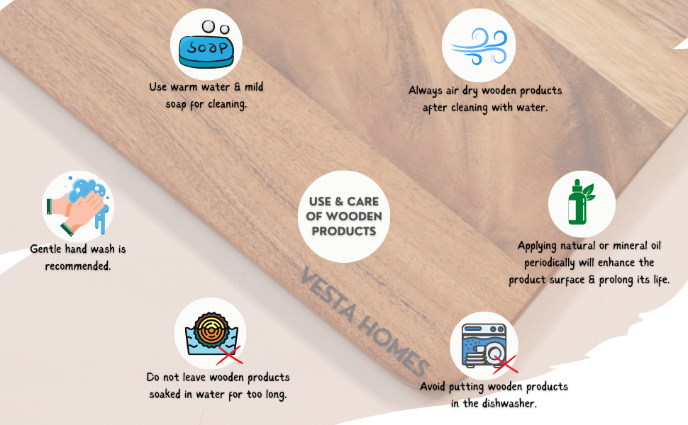 Use and care for wooden products