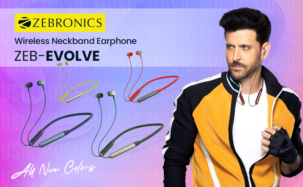 neckband,zebronics wireless neckband, neckband earphone