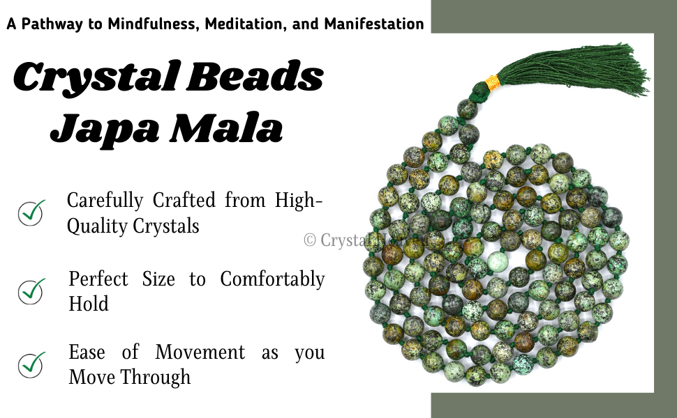 Japa Mala 108 beads Hand Knotted Mala Prayer Bead Necklace