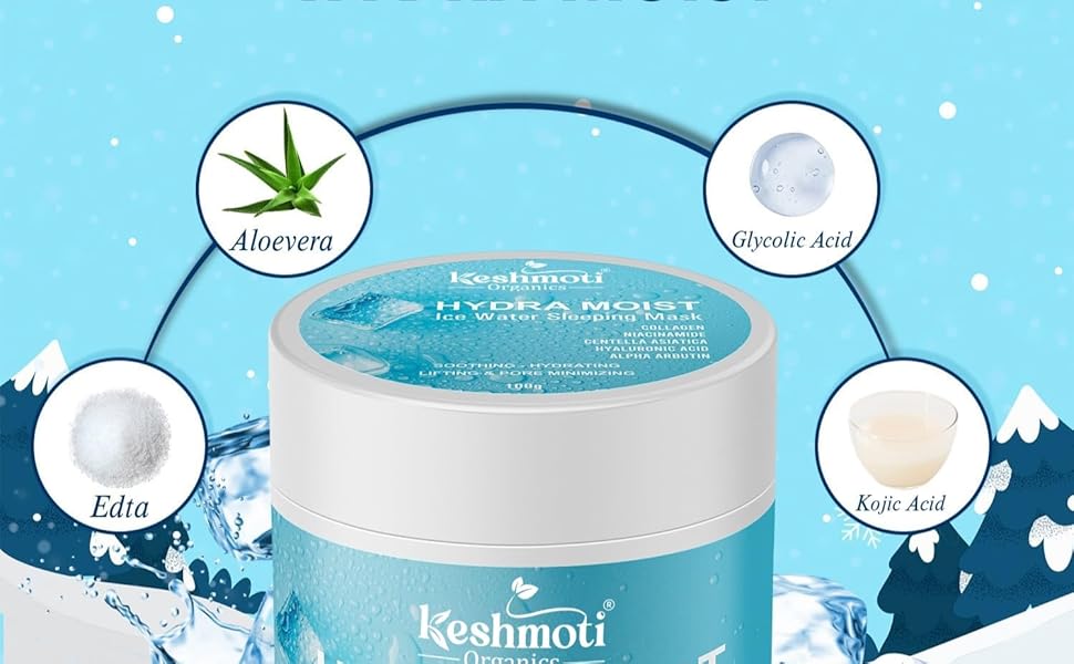 Keshmoti skin beauty hydra moist ice water sleeping mask