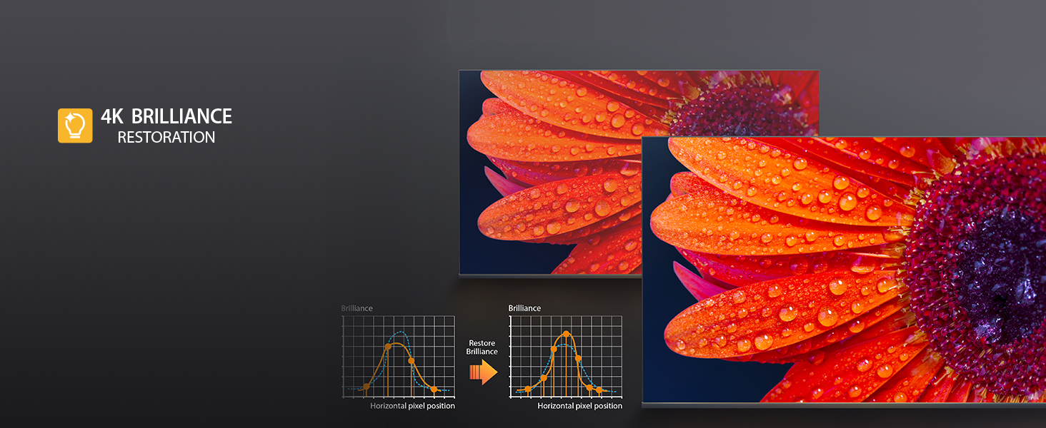 Analyze images by restoring the brilliance, to reproduce the brightness of the realistic sight