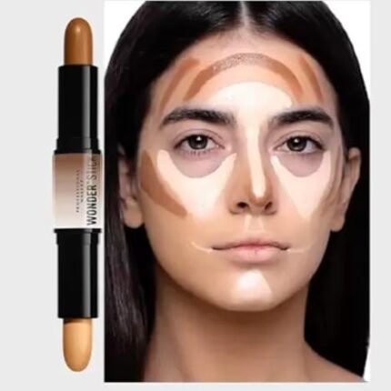 AIR BEAUTY CONTOUR STICK Concealer (Beige, 6.2 ml) Professional Waterproof Highlighter And Contour Stick Highlighter Concealer With Blender For All Type Of Makeup