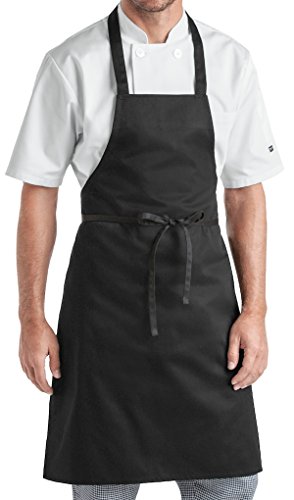 AIRWILL, 100% Cotton Solid Color Aprons, Sized 65cm in Width & 80cm in Length, Adjustable Buckle on Top and 2 Long Ties on Both 2 Sides. Pack of 1 piece