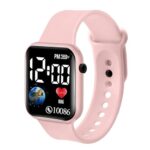 AMIGOS Plastic Digital Dial Waterproof Stylish And Fashionable Wrist Smart Watch Led Band For Kids, Rakhi, Colorful Cartoon Character Super Hero For Boys & Girls (Pink)