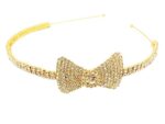 Accessher Gold Plated Stylish Bow Hair Band/head band for women/hair band for women and Girls | Stylish hair accessories/Jewellery/Pack of 1. Ideal for stylish hairdos.