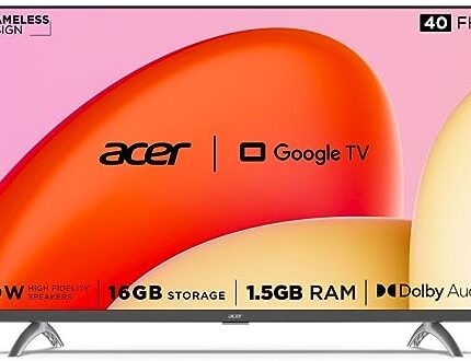 Acer 100 cm (40 inches) Advanced I Series Full HD Smart LED Google TV AR40GR2841FDFL (Black)